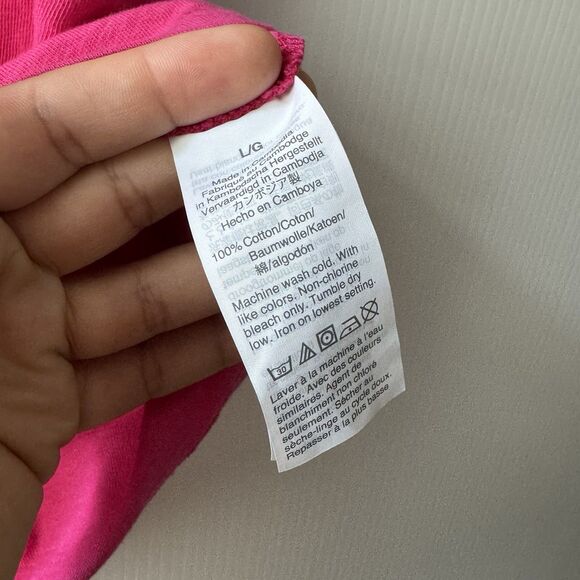 J. Crew Factory Women's "Flamingo w Pineapple" Collector's T Shirt Pink Sz L - Picture 7 of 12